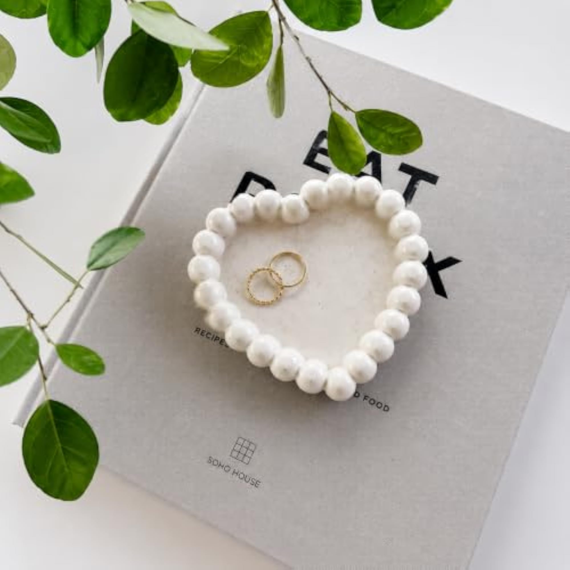 Aesthetic Ceramic Jewellery Storage Plate for Accessories
